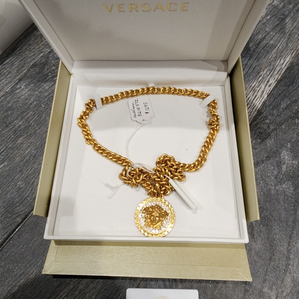 Versace Gold Medallion Necklace